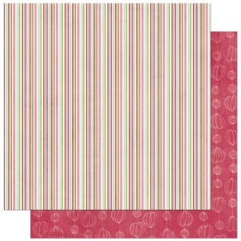Bo Bunny 12"x12" Love Bandit Stripe
